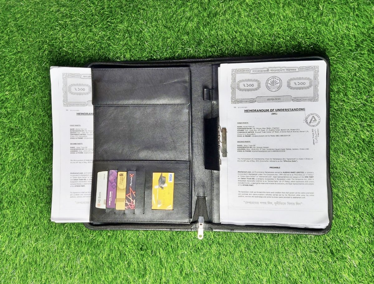 16/11 inch Luxury Document organizer Original Cow leather bag - Image 4
