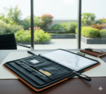 Premium Document Organizer with Transparent Poly 16/10 inch - ZD leather - Image 7